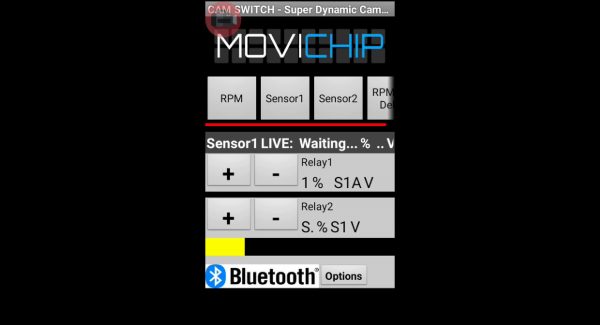 MoviChip Sensor 1 Threshold Setting Set activation threshold for Sensor 1